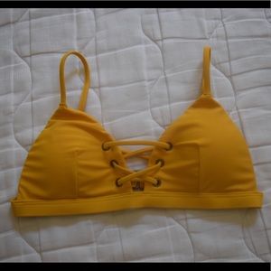 Hollister Yellow Bathing Suit Top